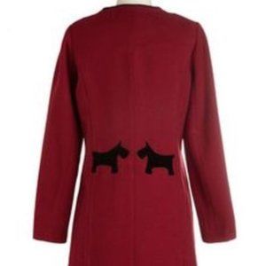 Mod Raspberry Red Scottie Dog Coat